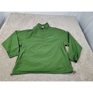 Playboy Golf Men's Jacket Windbreaker Jacket Size Medium 1/2 Zip Pullover‎ Green